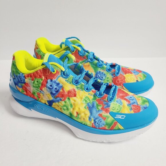 NEW Under Armour UA Curry 1 Flotro Sour Patch Kids Shoes 3025633-300 Size 10 main image 5